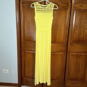 Yellow Sleeveless Maxi Dress